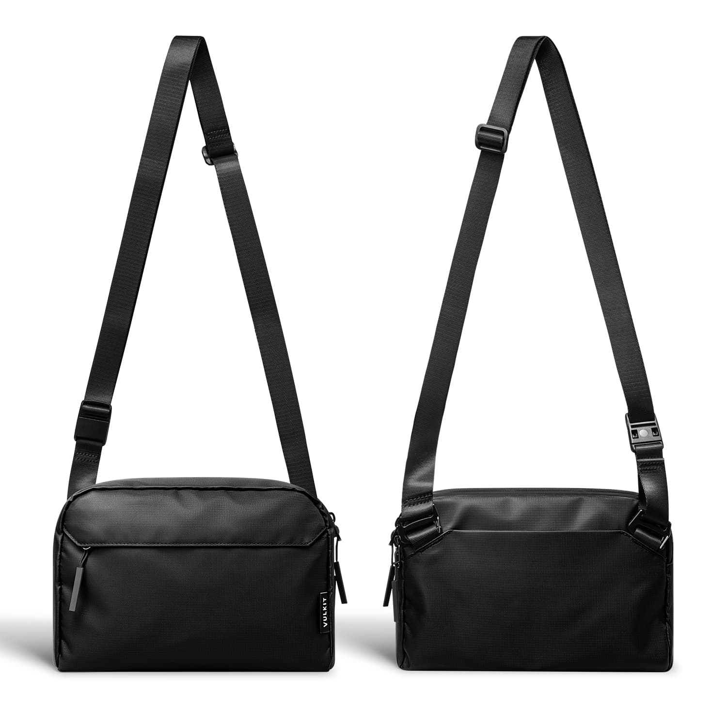 VULKIT VB116 City Flux borsa tracolla nera leggera impermeabile