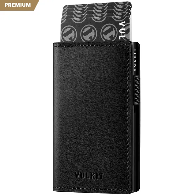 VULKIT VC305P Portafoglio Pop-Up Pelle Nero 11 Carte RFID