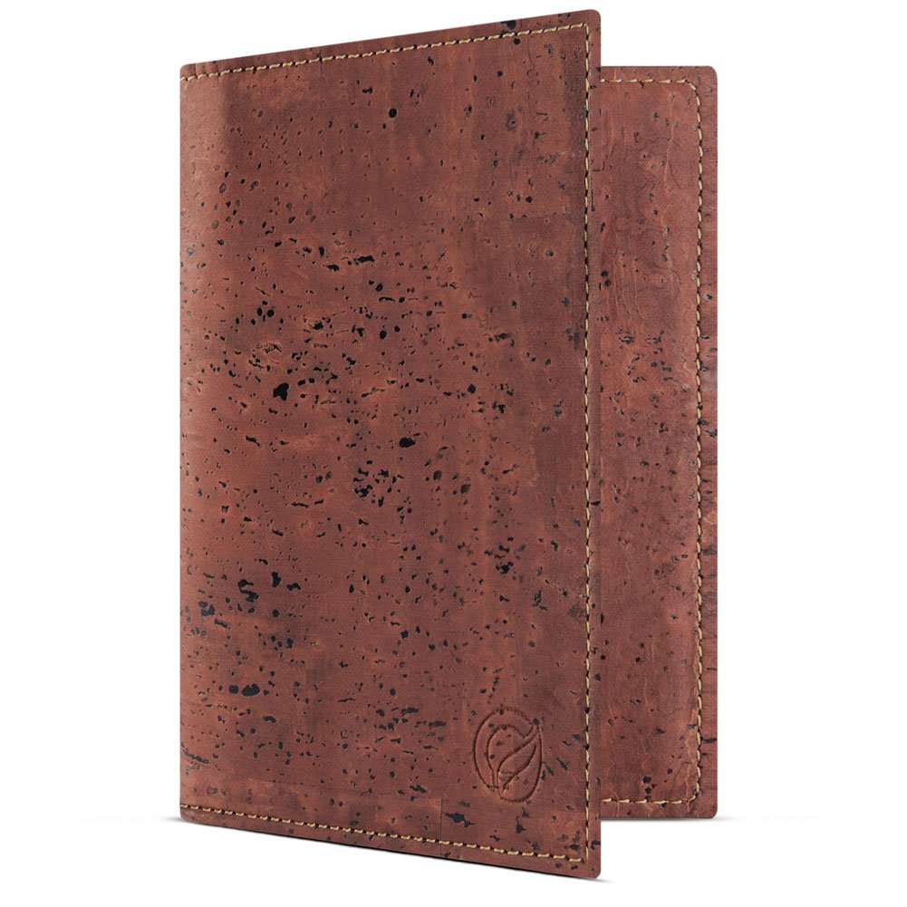 Corkor Wallets Portafoglio Passaporto Rosso Sughero RFID