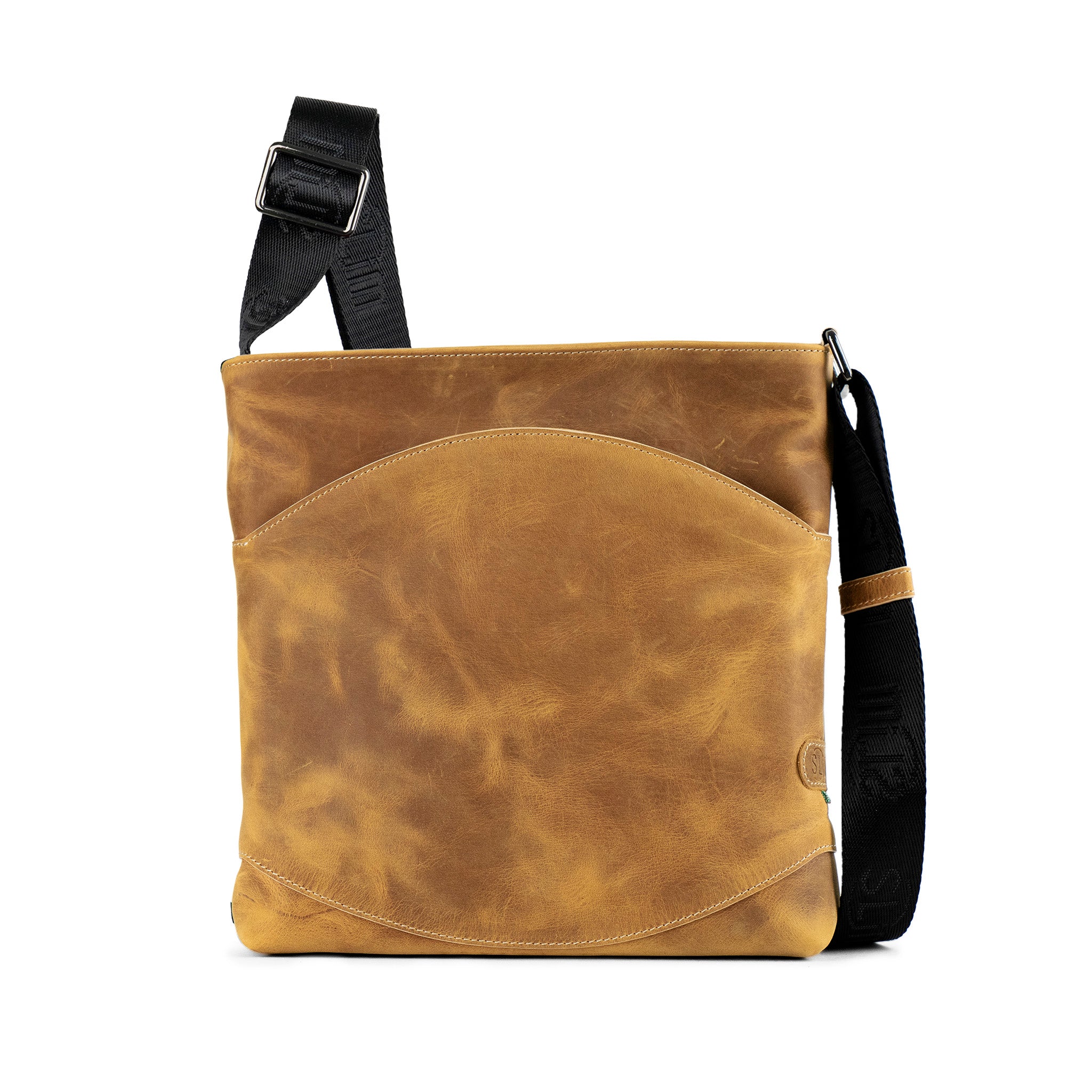 Bag SLim Mini Borsa pelle crazy sabbia tracolla 23x24 cm