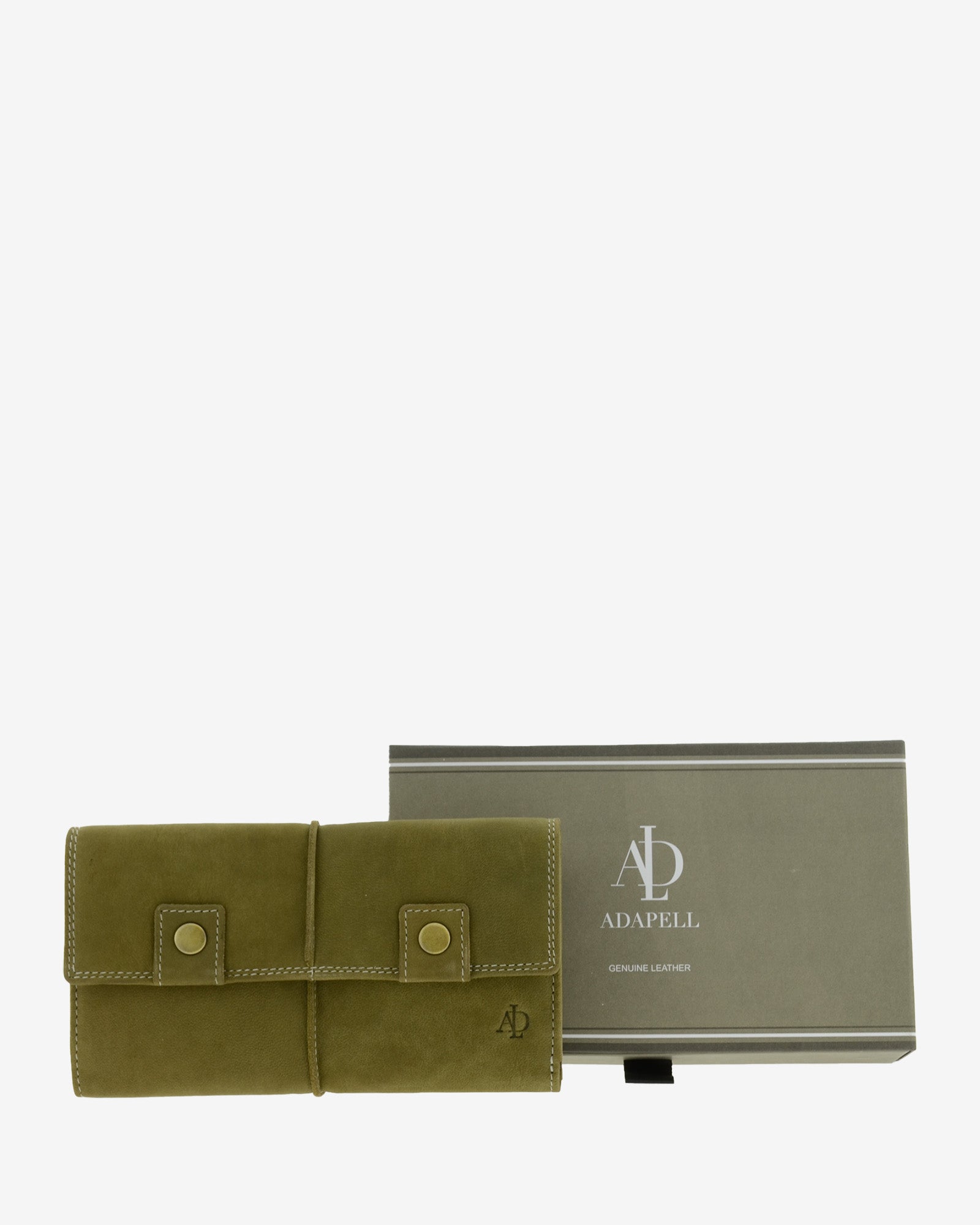 Adapell Shima 4217 portafoglio grande donna pelle oliva 19 carte