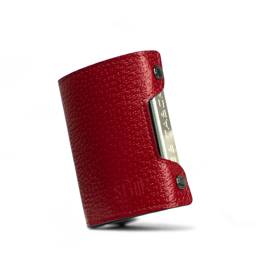 Be Tasck Astuccio Pelle Cinghialino Bordeaux Frame Nero