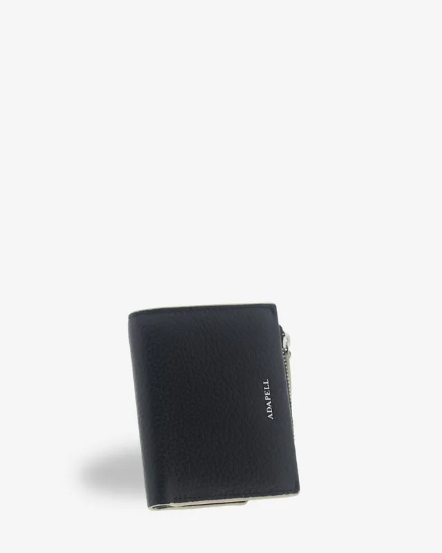 Adapell Nexo 4263 Portafoglio Pelle Nero Sottile RFID