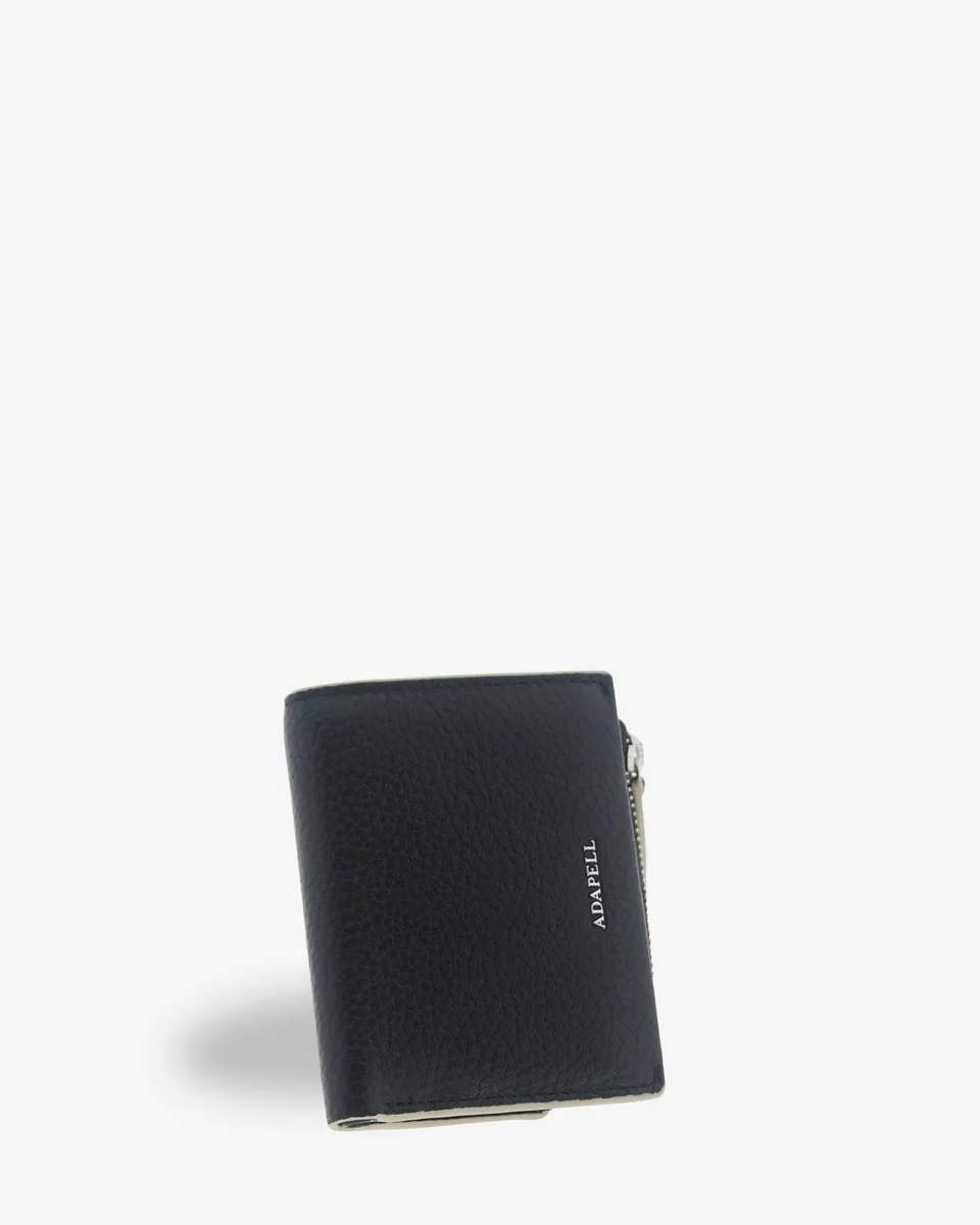 Adapell Nexo 4263 Portafoglio Pelle Nero Sottile RFID