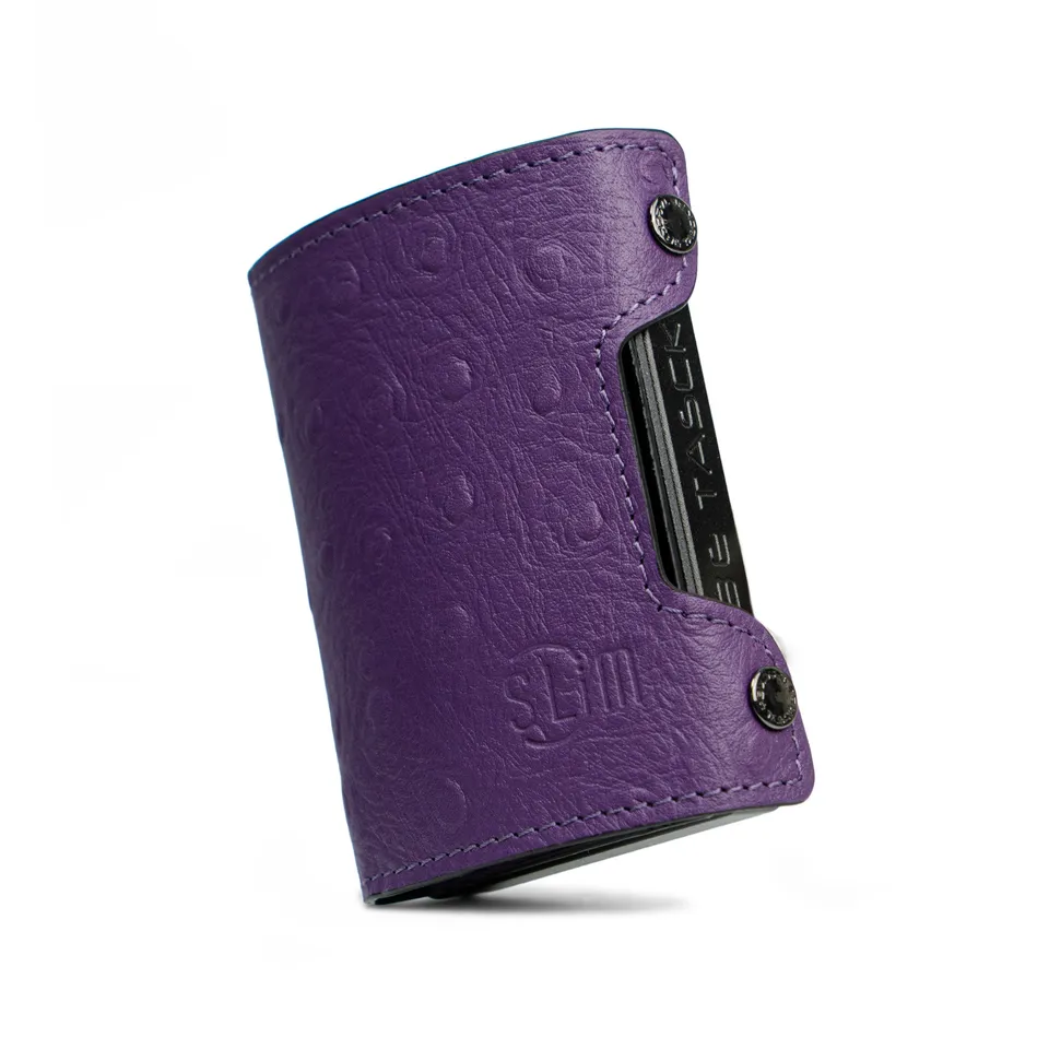 SLim Be Tasck struzzo viola custodia pelle compatta