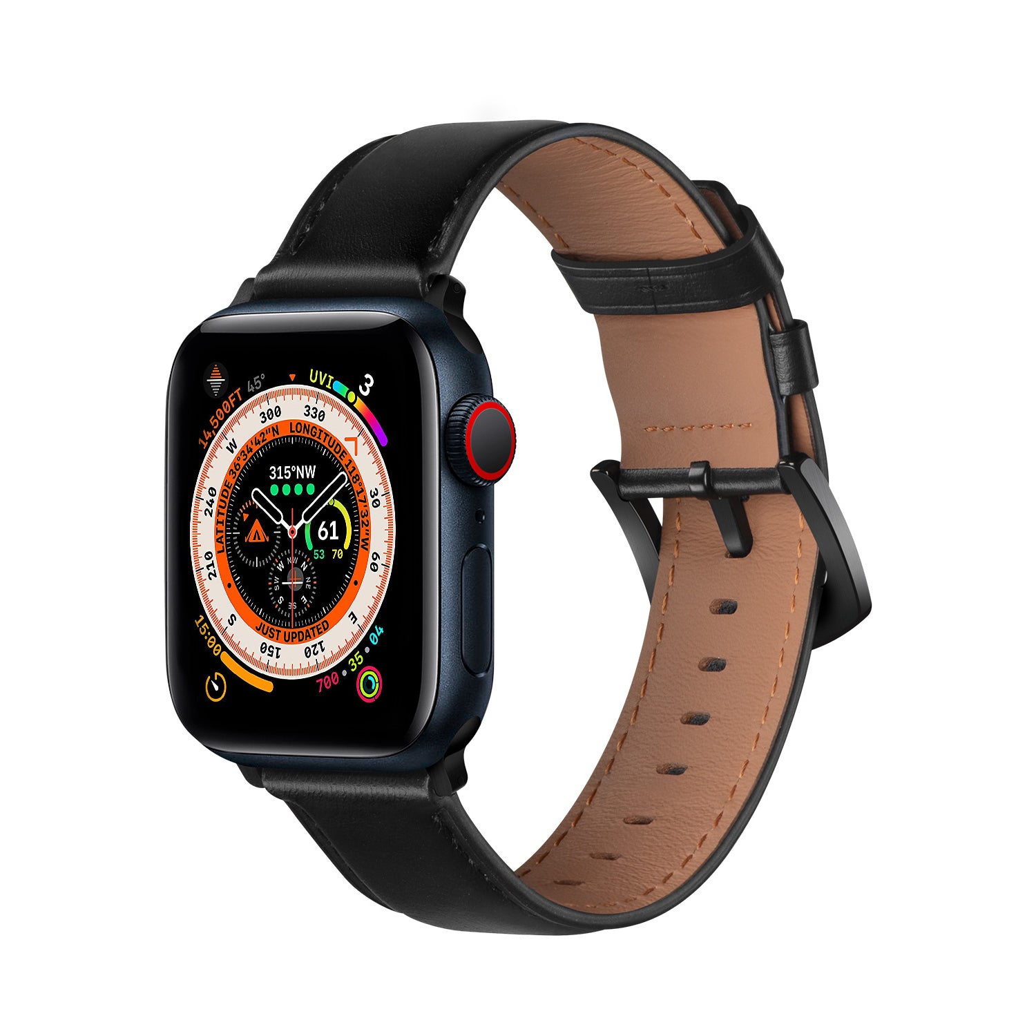 VULKIT Accessories VWB100 Cinturino Pelle Nero 38mm Apple Watch