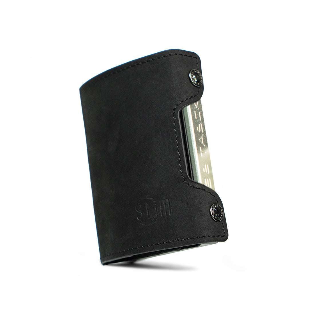 SLim Be Tasck portafoglio Crazy Horse Nero Frame Nero
