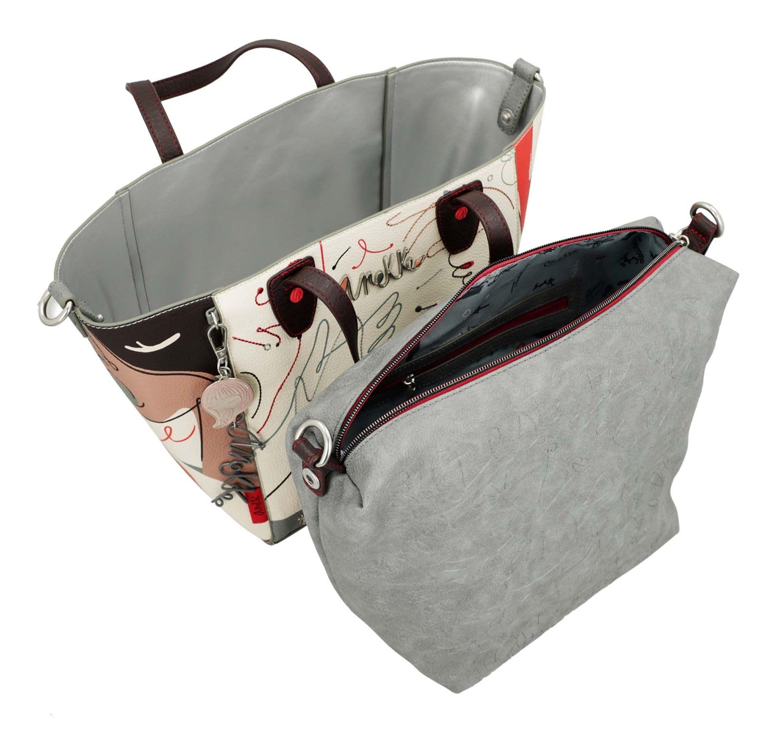 Anekke Alma Ole shopper + tracolla set multicolor