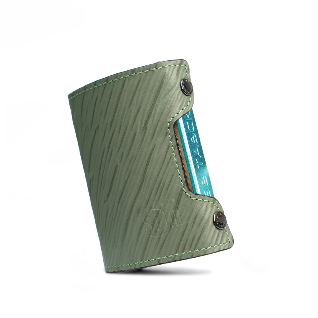 SLim Be Tasck Epi Salvia portafoglio compatto salvia