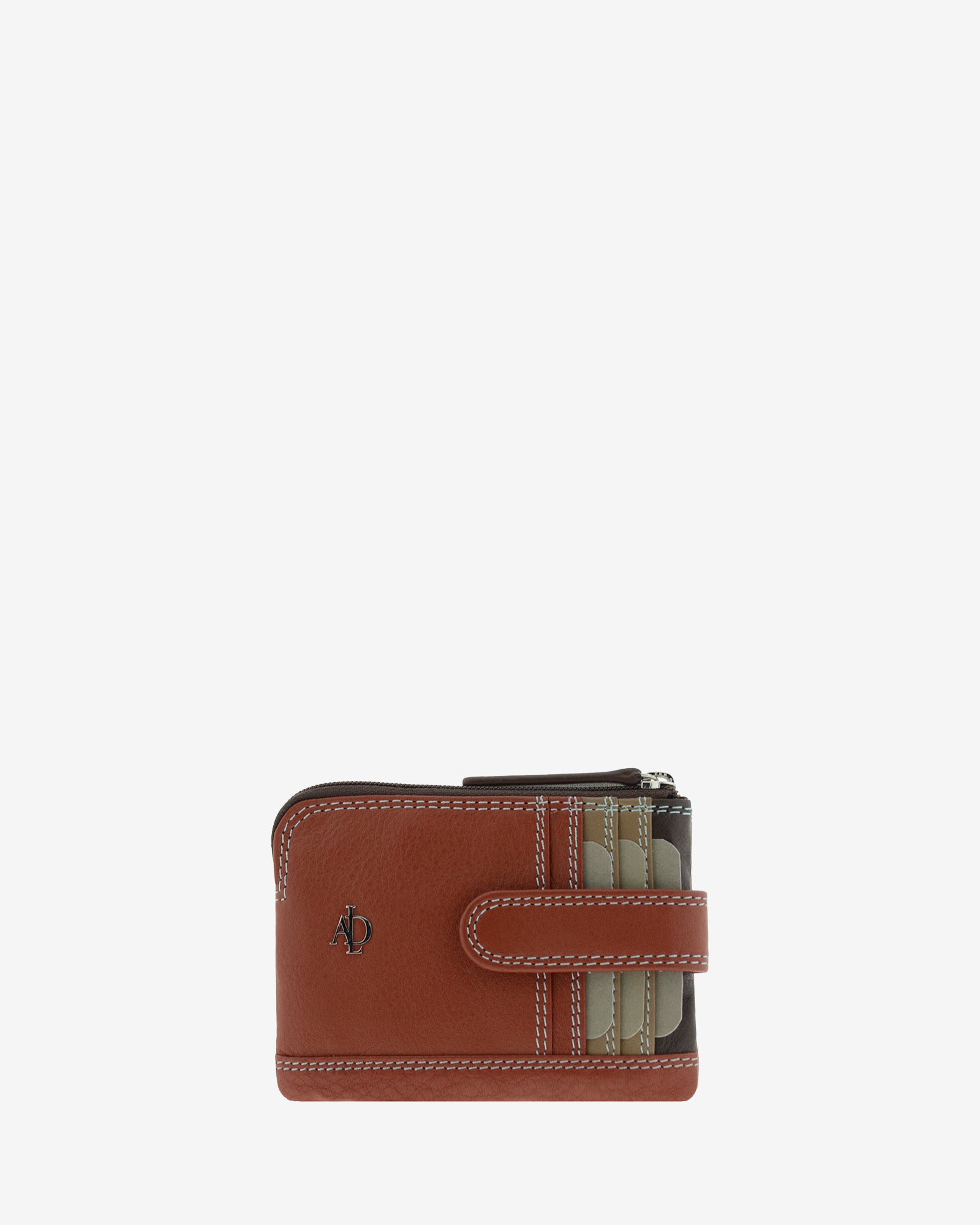 Adapell Affinità portamonete pelle bronzo doppia zip