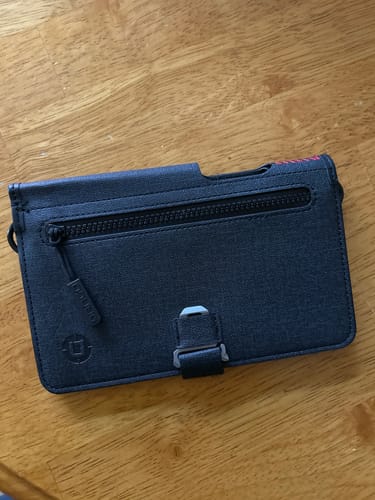 Dango P02 Pioneer portafoglio viaggio nero DTEX porta passaporto