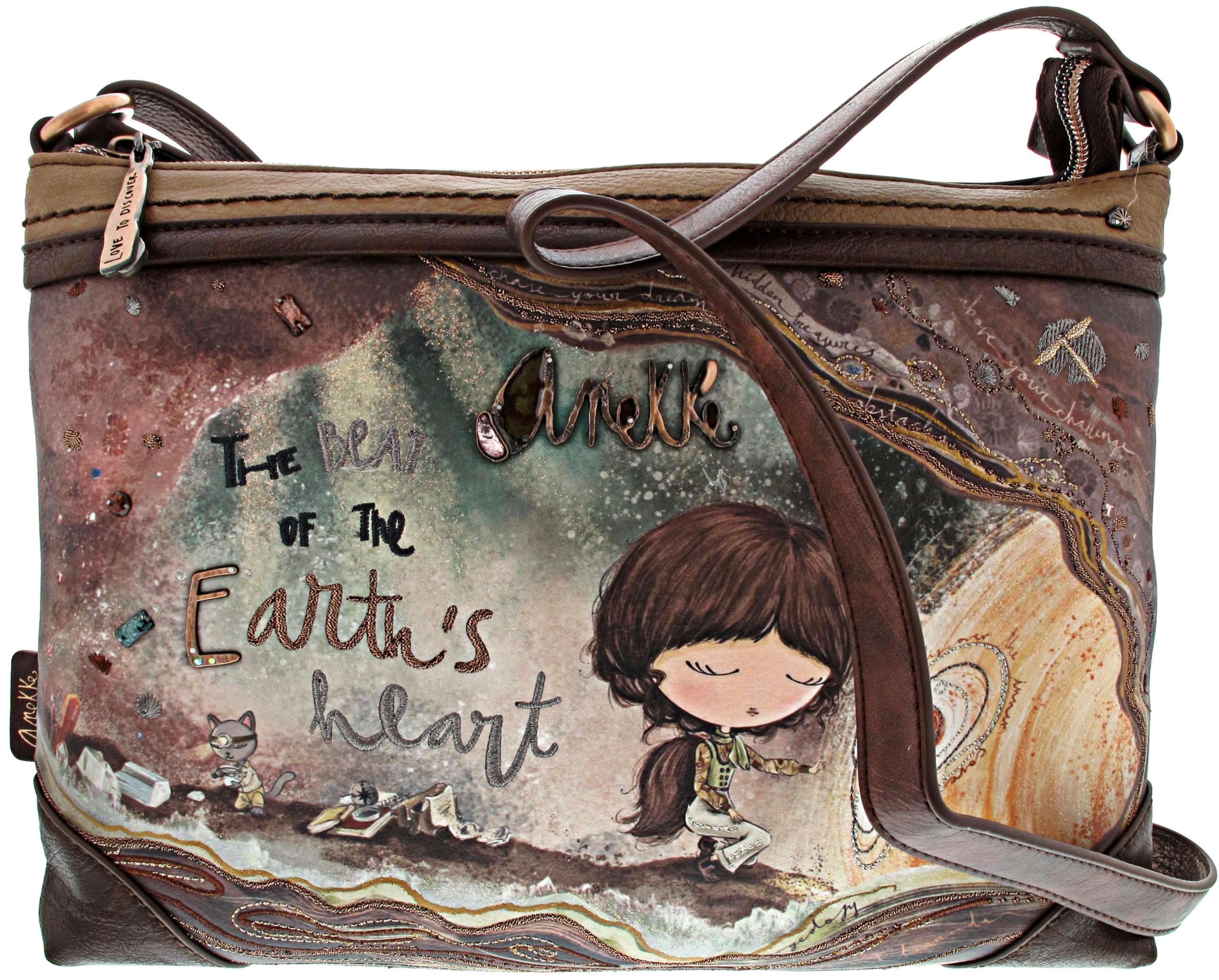 Anekke Core borsa a tracolla media 29x22x5 cm ecopelle