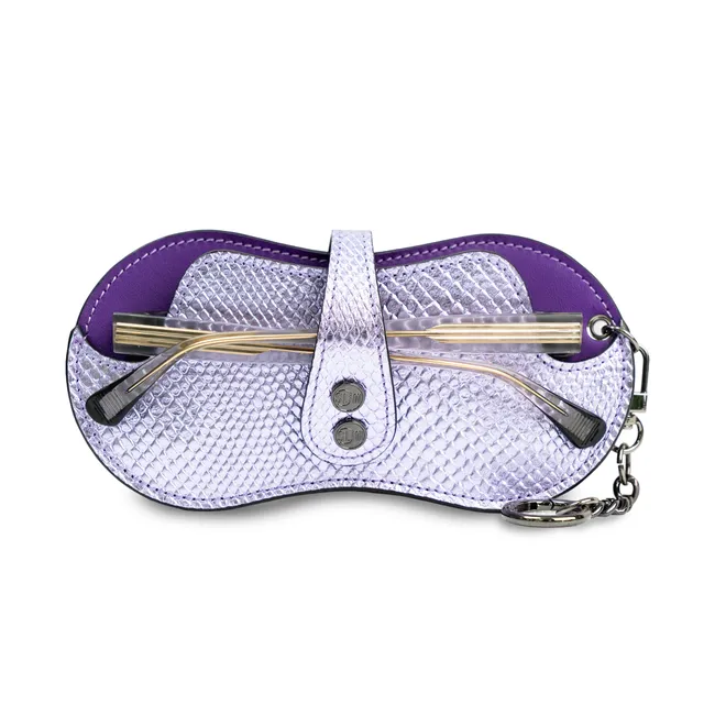 SLim Vision Tejus Metal Viola portaocchiali pelle