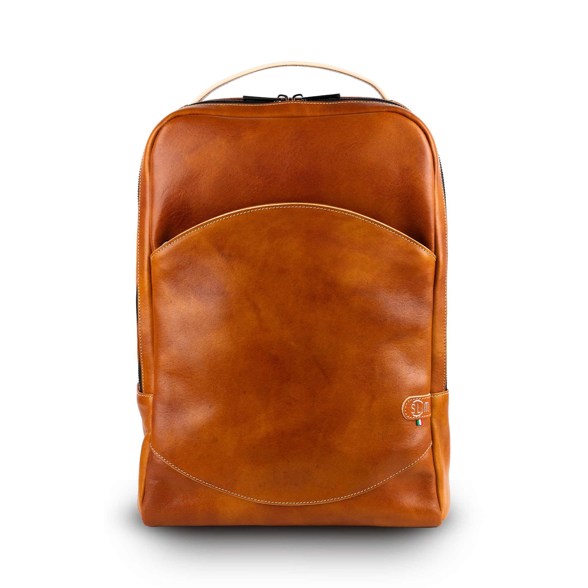 SLim Zaino Medio pelle vegetale nero laptop 14" 8,5 L
