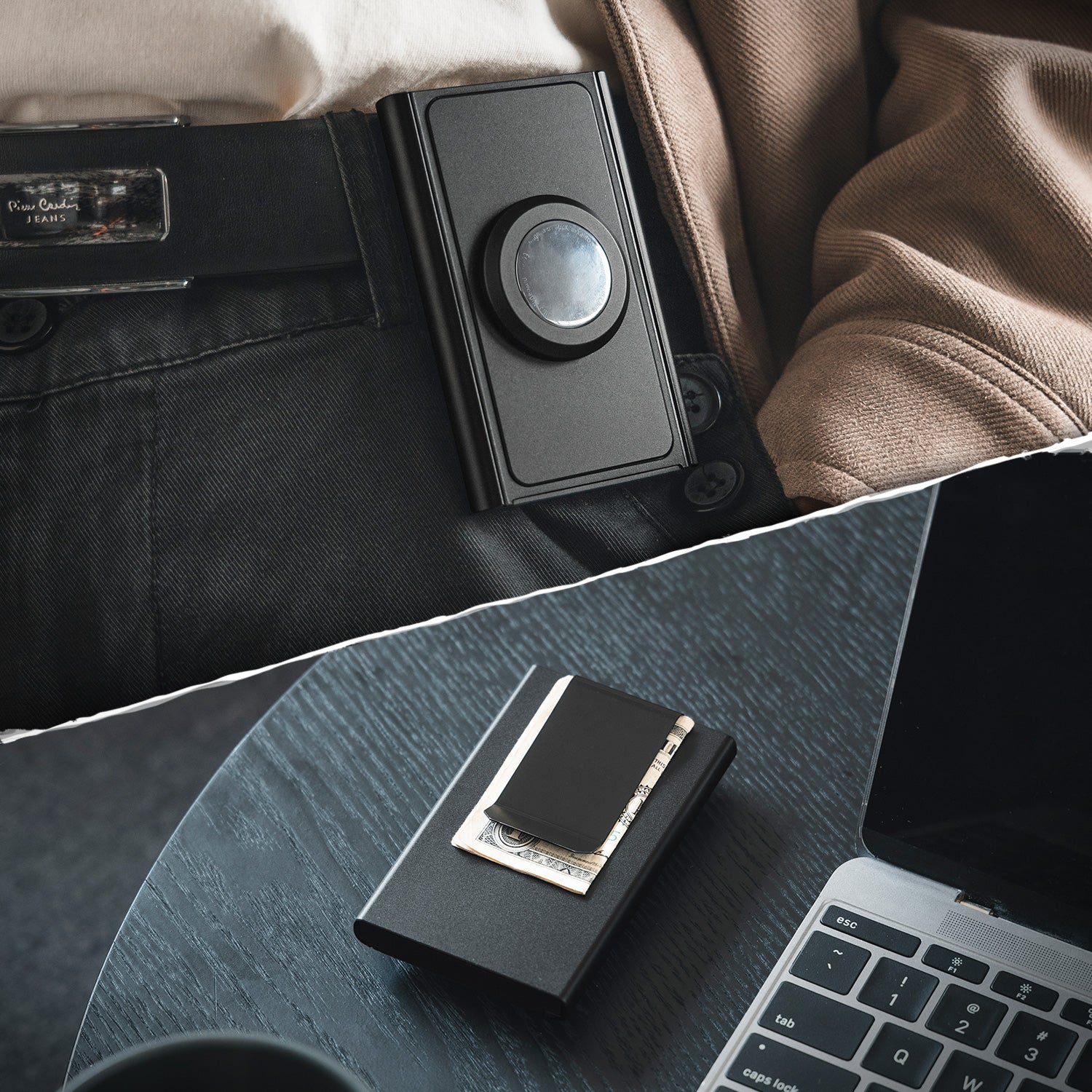 VULKIT VC500 portacarte alluminio nero RFID con AirTag