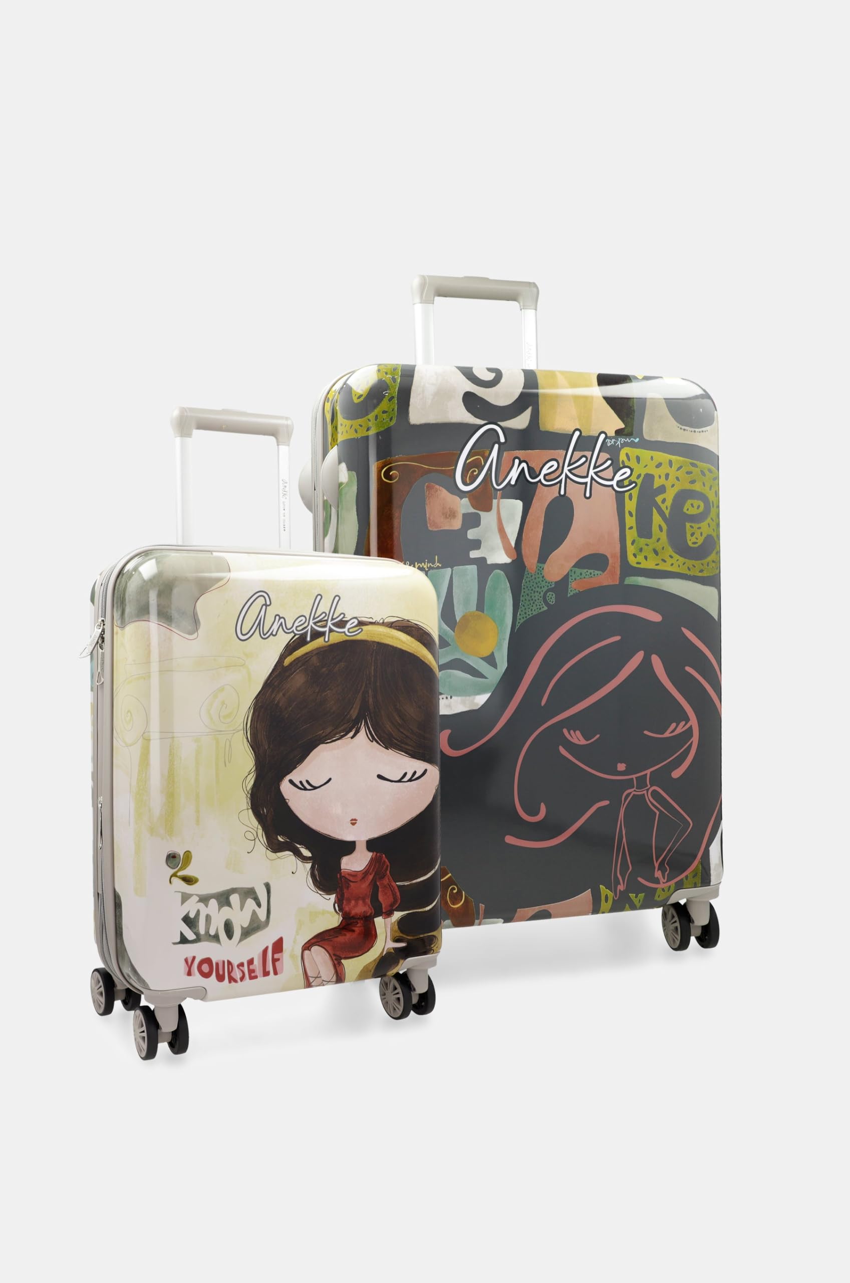 Anekke Muse Set Valigie 2 Pezzi Stampa Viaggio