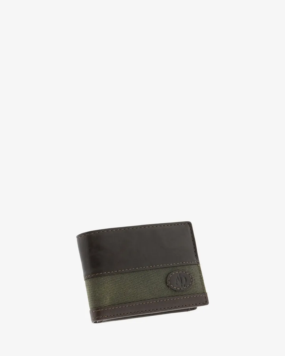 Adapell Range 1621 portafoglio uomo pelle canvas