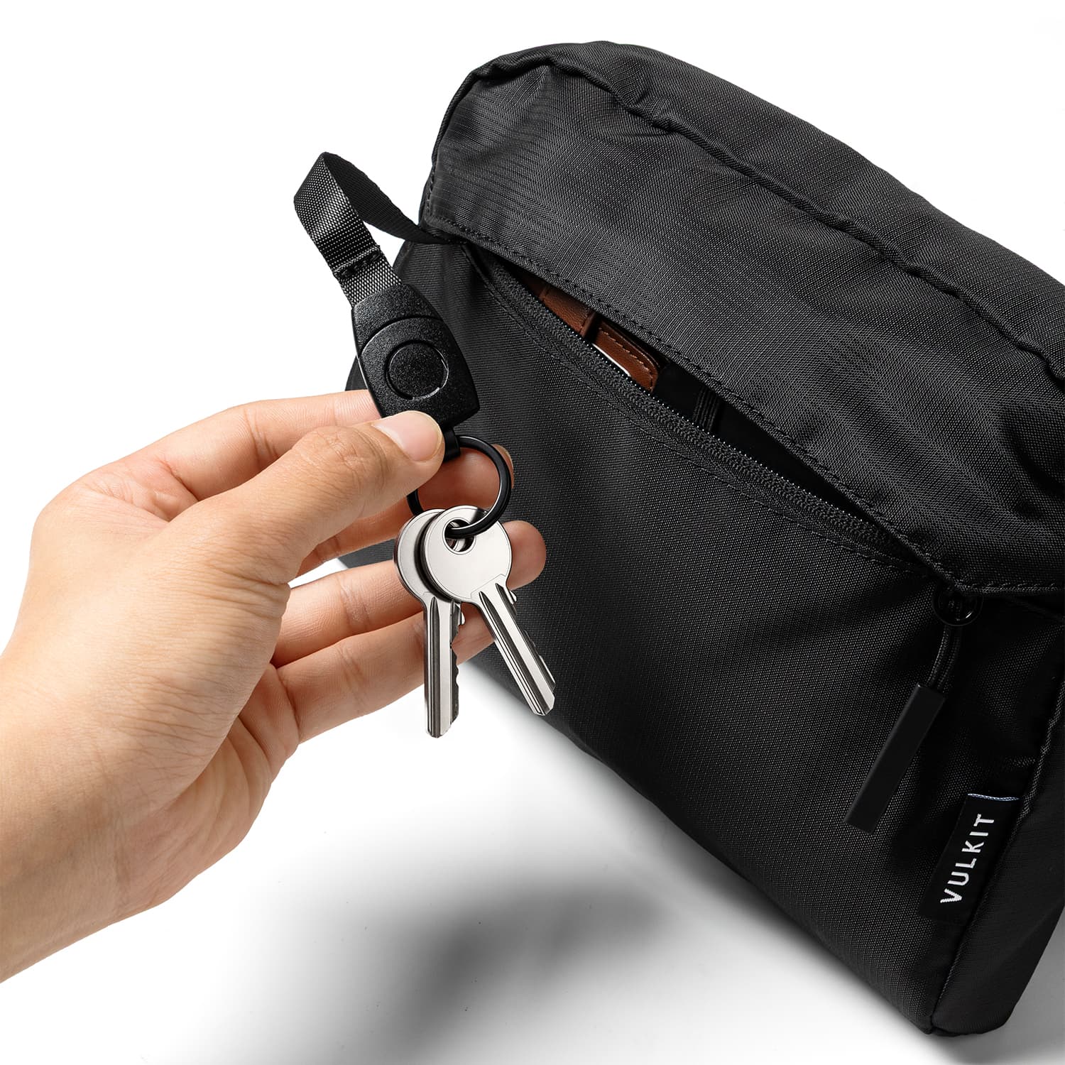 VULKIT VB116 City Flux borsa tracolla nera leggera impermeabile
