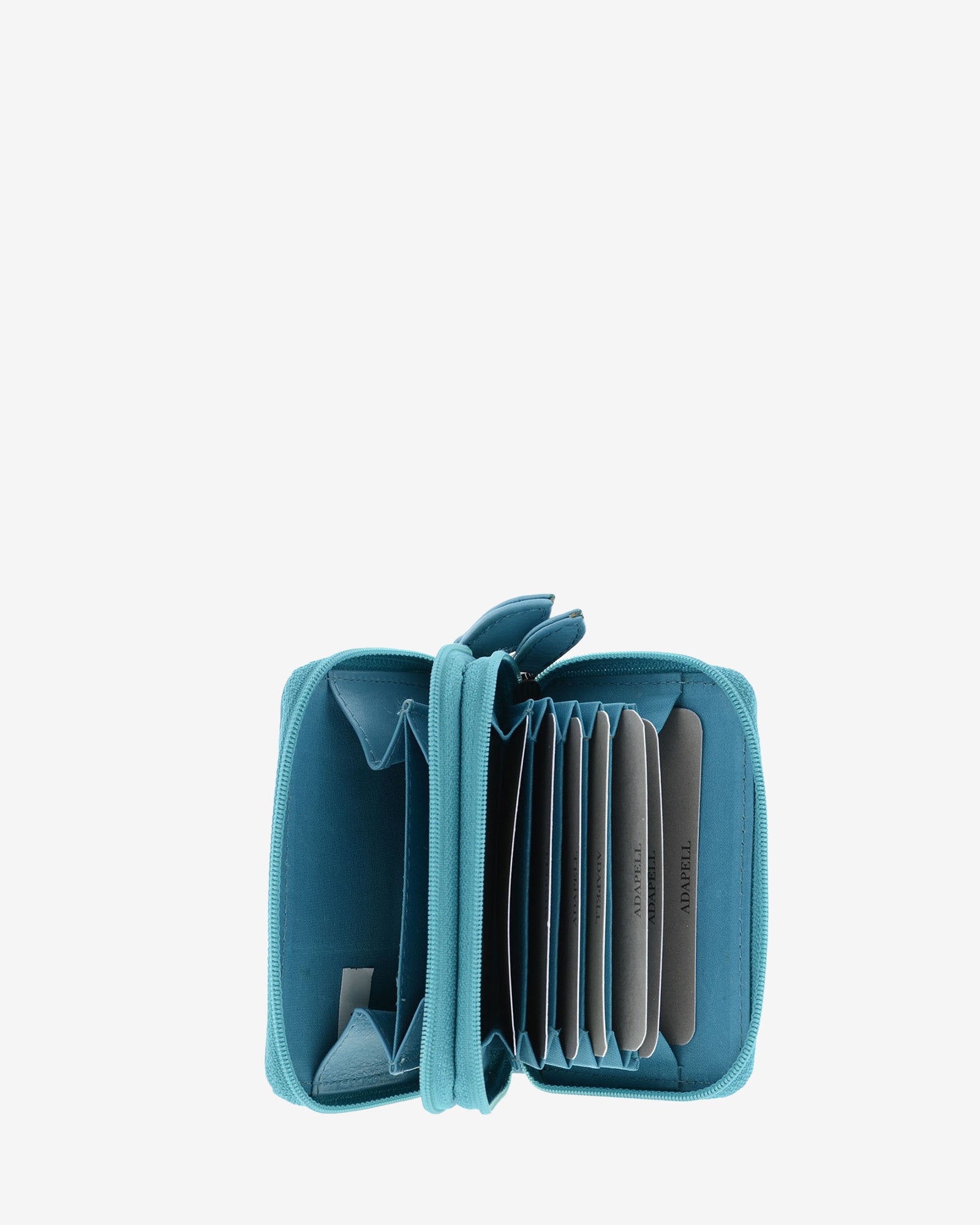 Adapell 8067 portacarte pelle nero fisarmonica doppia zip