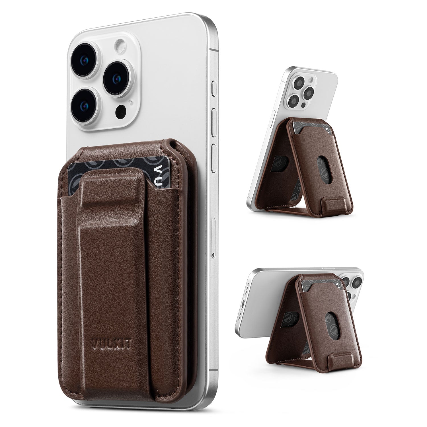 VULKIT VPA115 Portafoglio MagSafe Nero 3 Carte RFID
