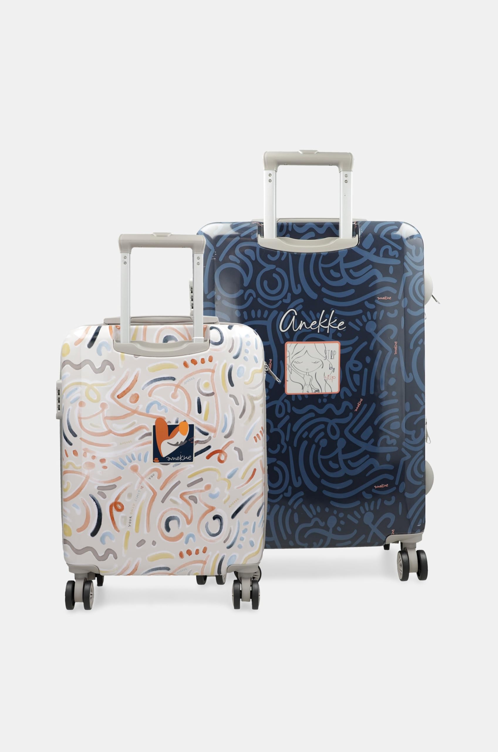 Anekke Eikon Set Valigie 2 Pezzi Stampa Viaggio