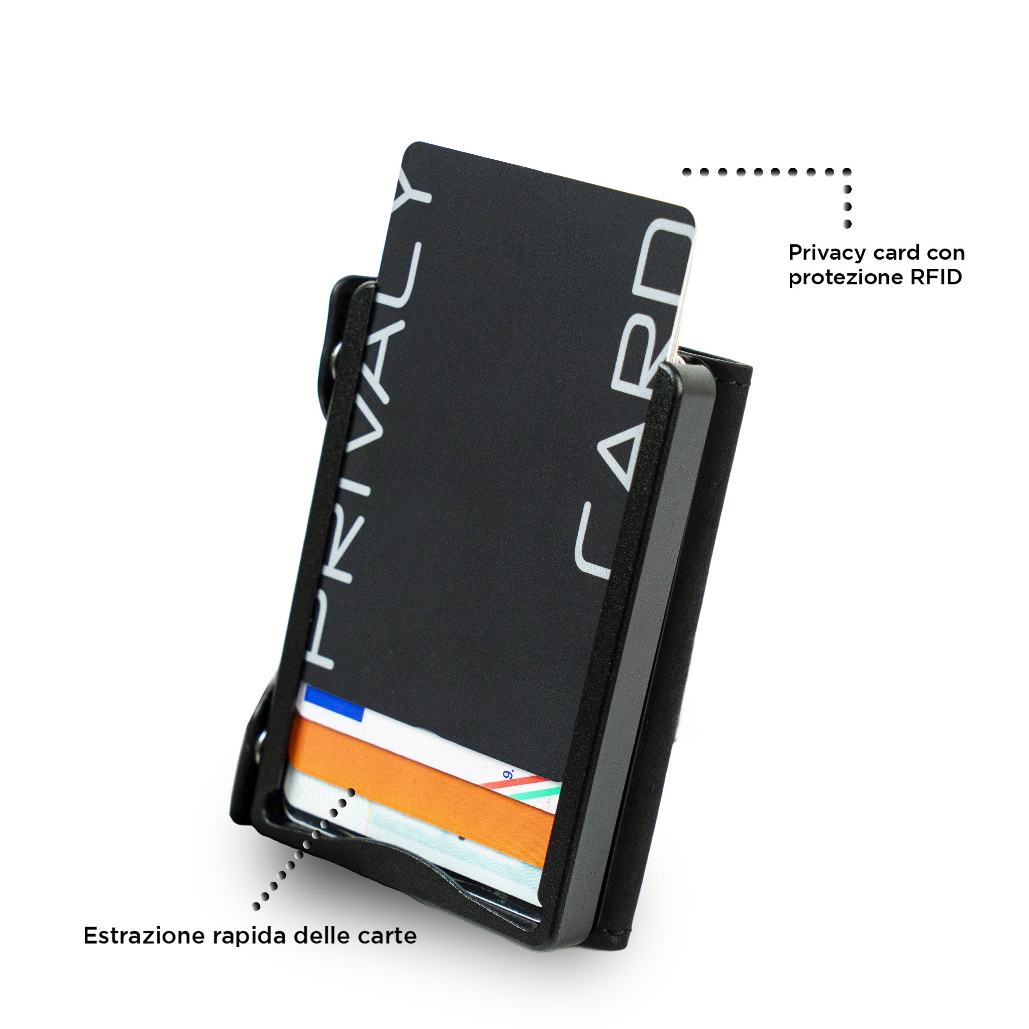 SLim Be Tasck portafoglio Crazy Horse Nero Frame Nero