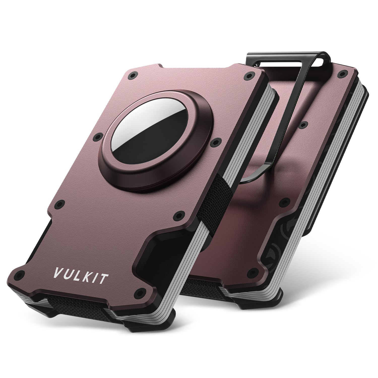 VULKIT VCL400 Portafoglio Slim AirTag Money Clip Nero