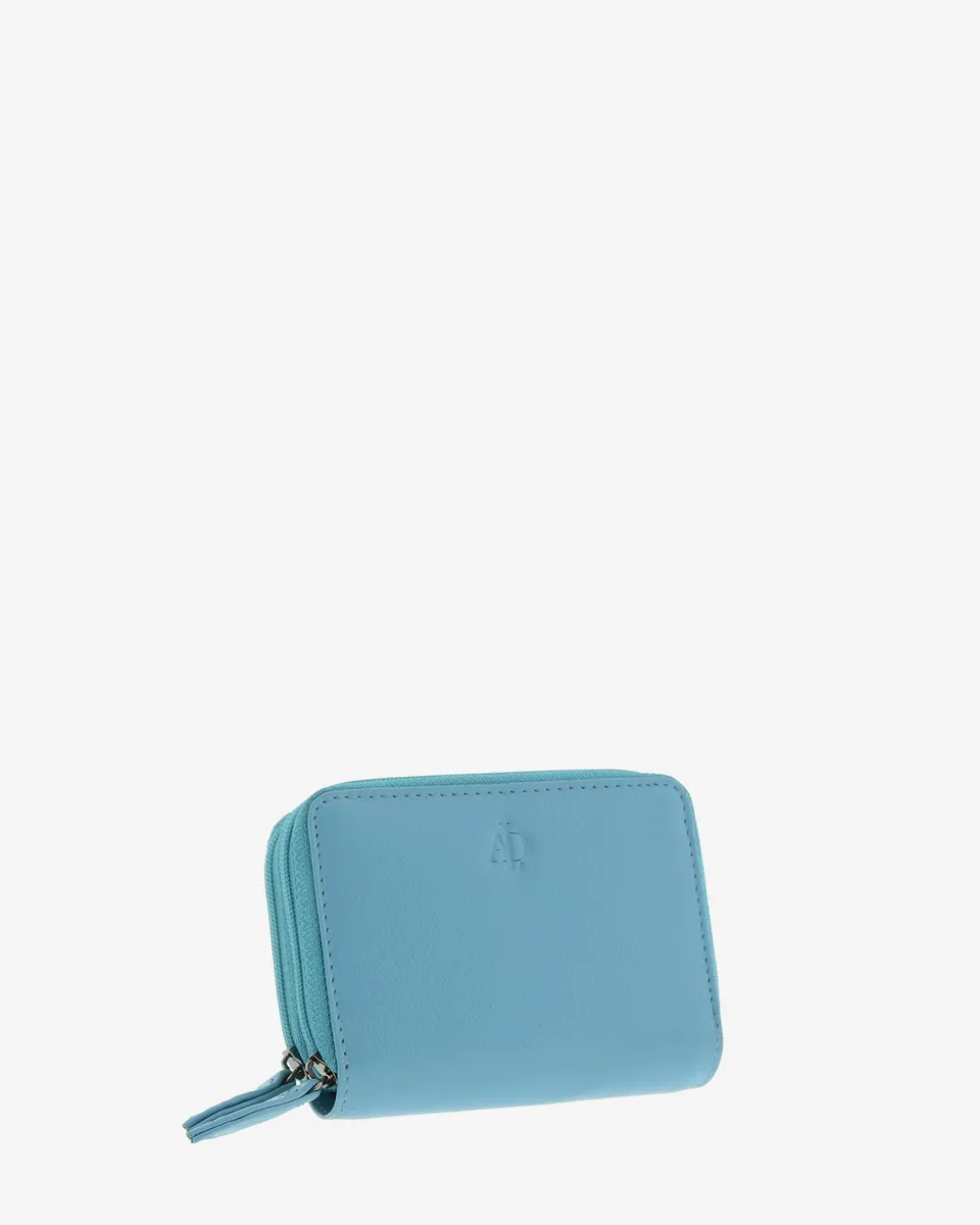 Adapell 8067 portacarte pelle nero fisarmonica doppia zip