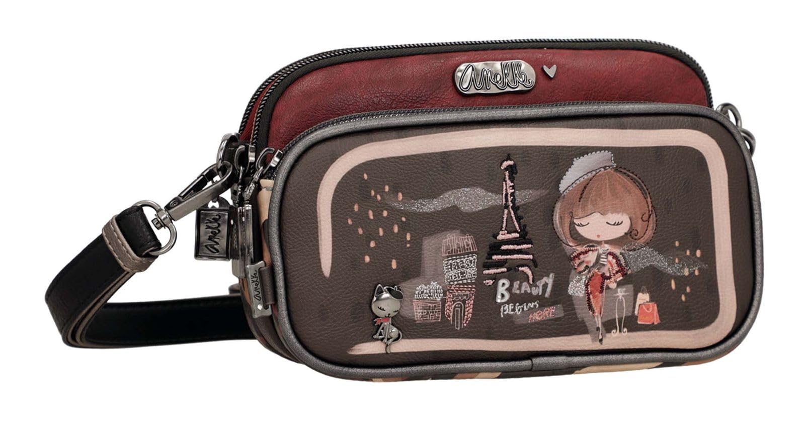 Anekke Mademoiselle tracolla donna tasca anteriore Parigi