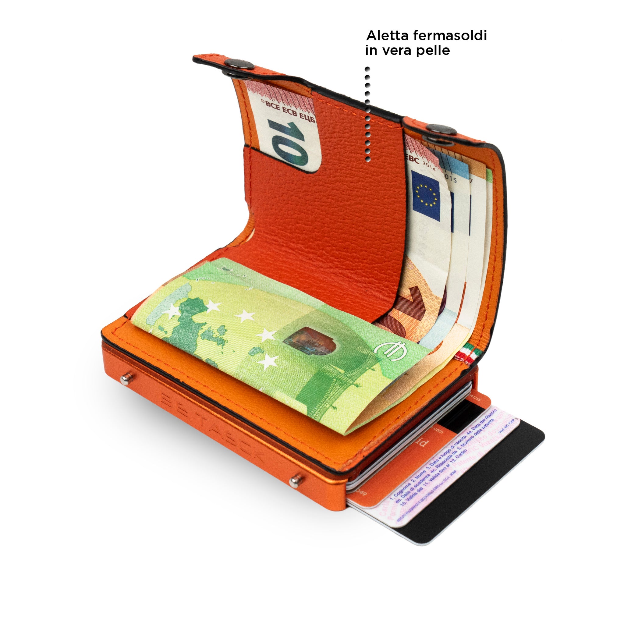 SLim Be Tasck Cinghialino Arancio portafoglio Frame Arancione
