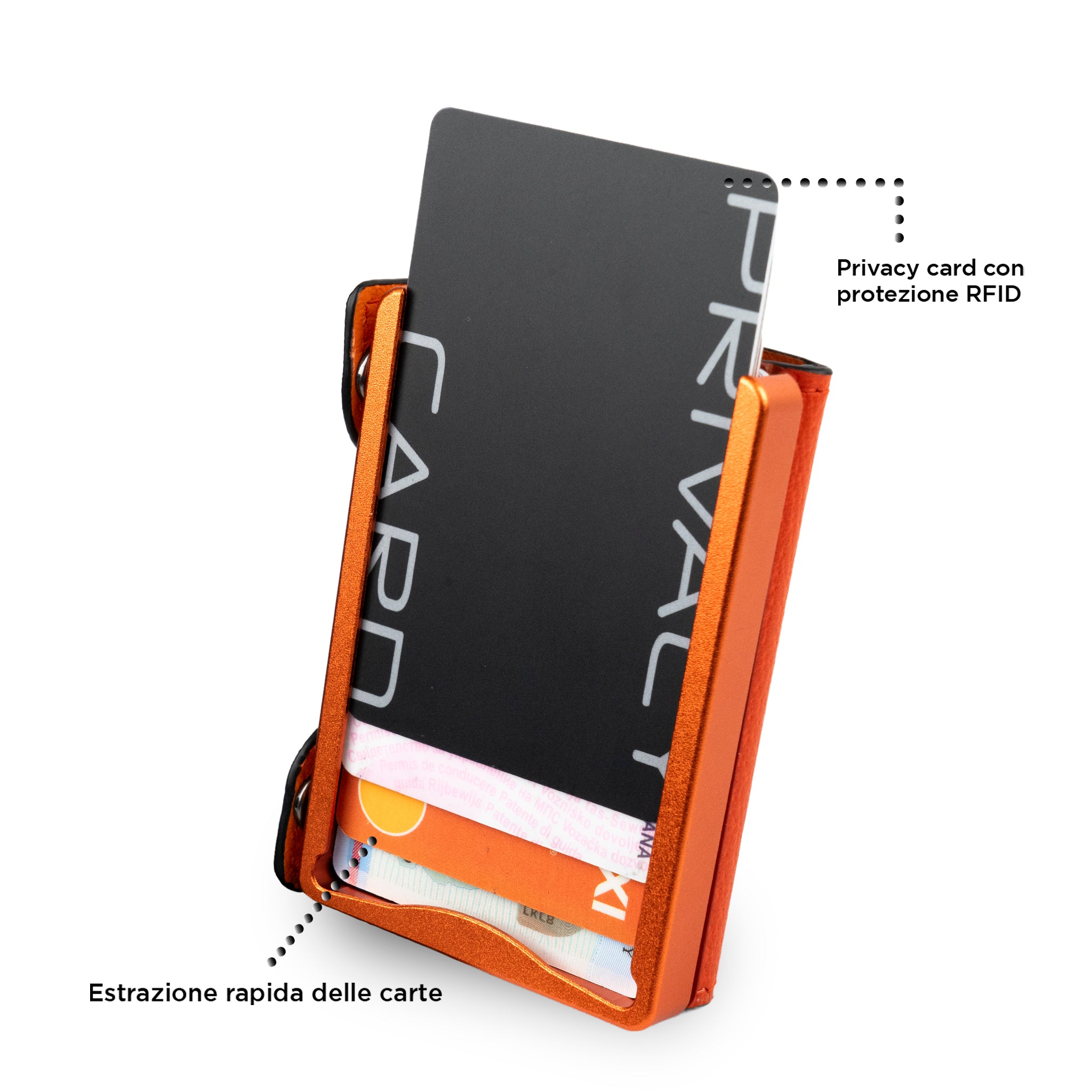 SLim Be Tasck Cinghialino Arancio portafoglio Frame Arancione