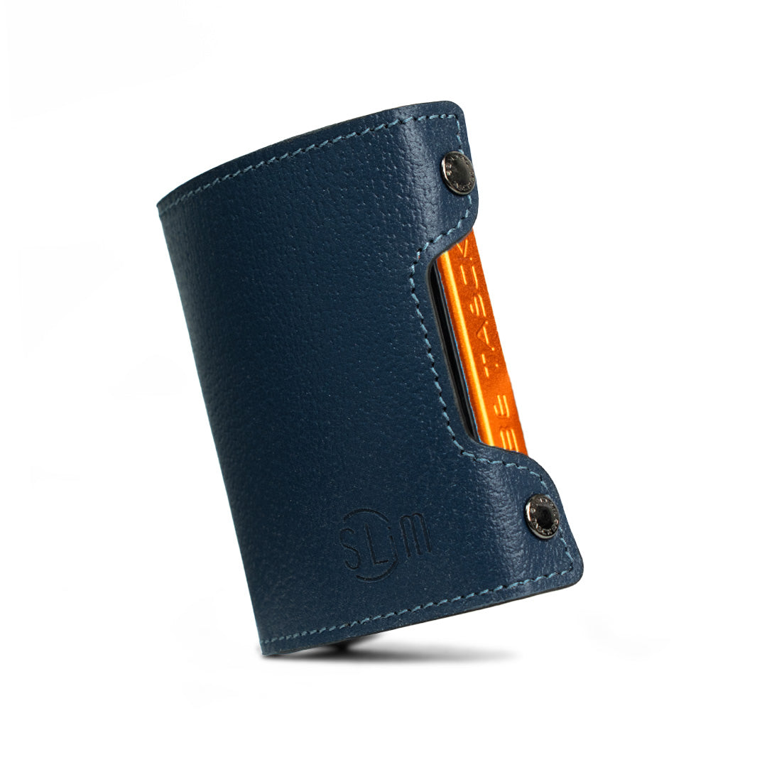 SLim Be Tasck Portafoglio Blu Cinghialino Frame Nero