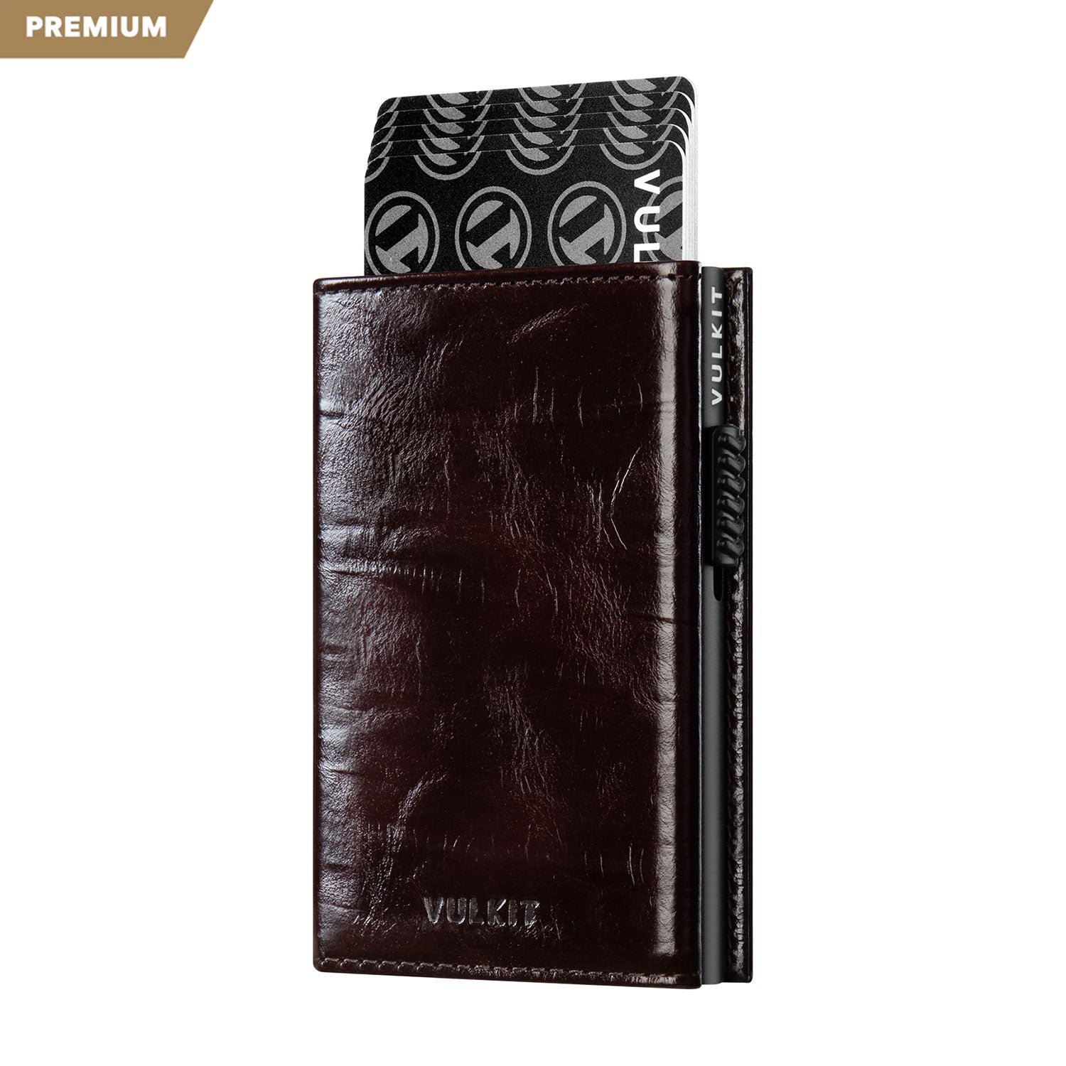 VULKIT Pop Up Wallet VC302P portafoglio pelle nero RFID