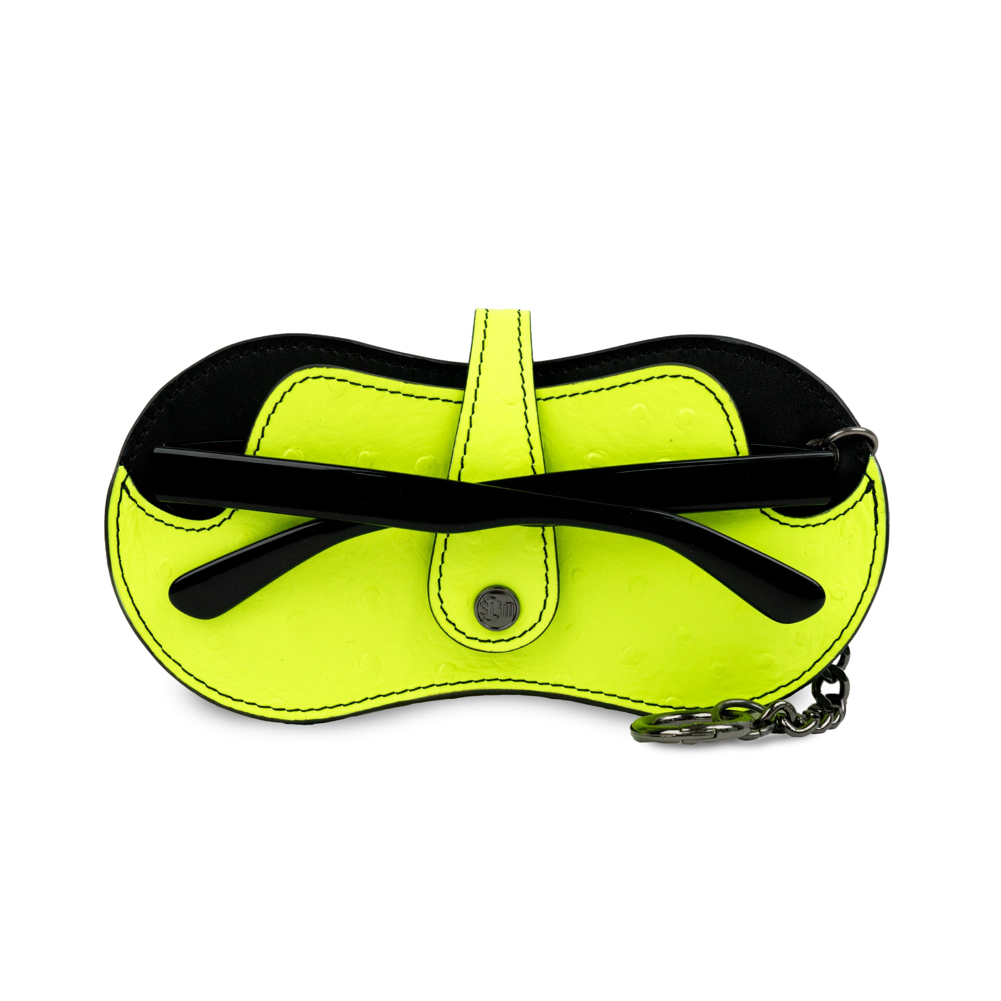 SLim Vision Metal Verde portaocchiali pelle