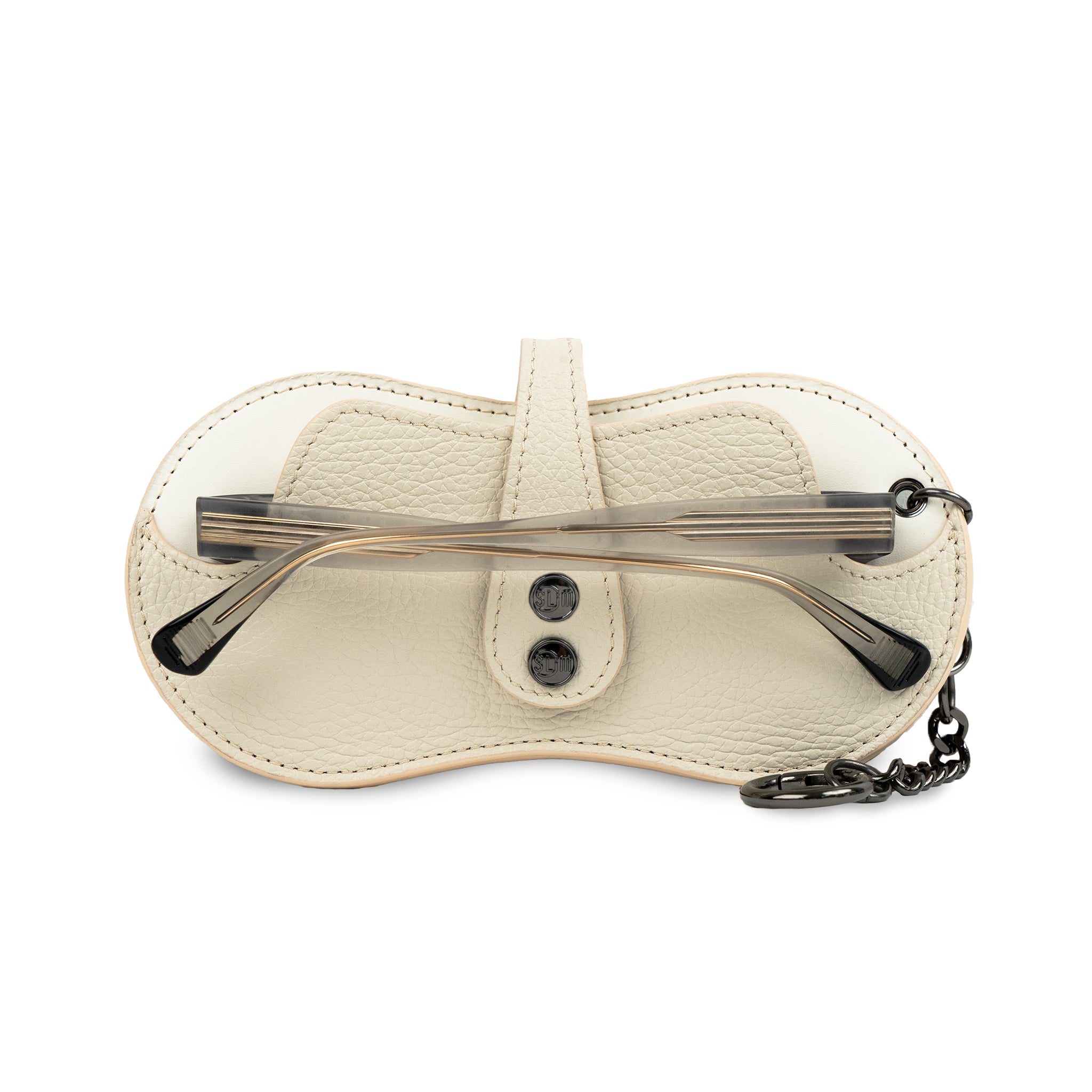 SLim Vision Bottalato Beige portaocchiali pelle