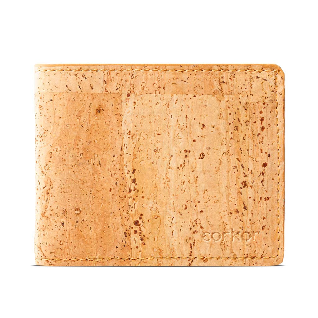 Corkor Wallets portafoglio sughero marrone chiaro RFID