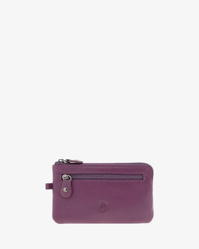Adapell 8079 portamonete fino pelle nero doppia zip chiavi