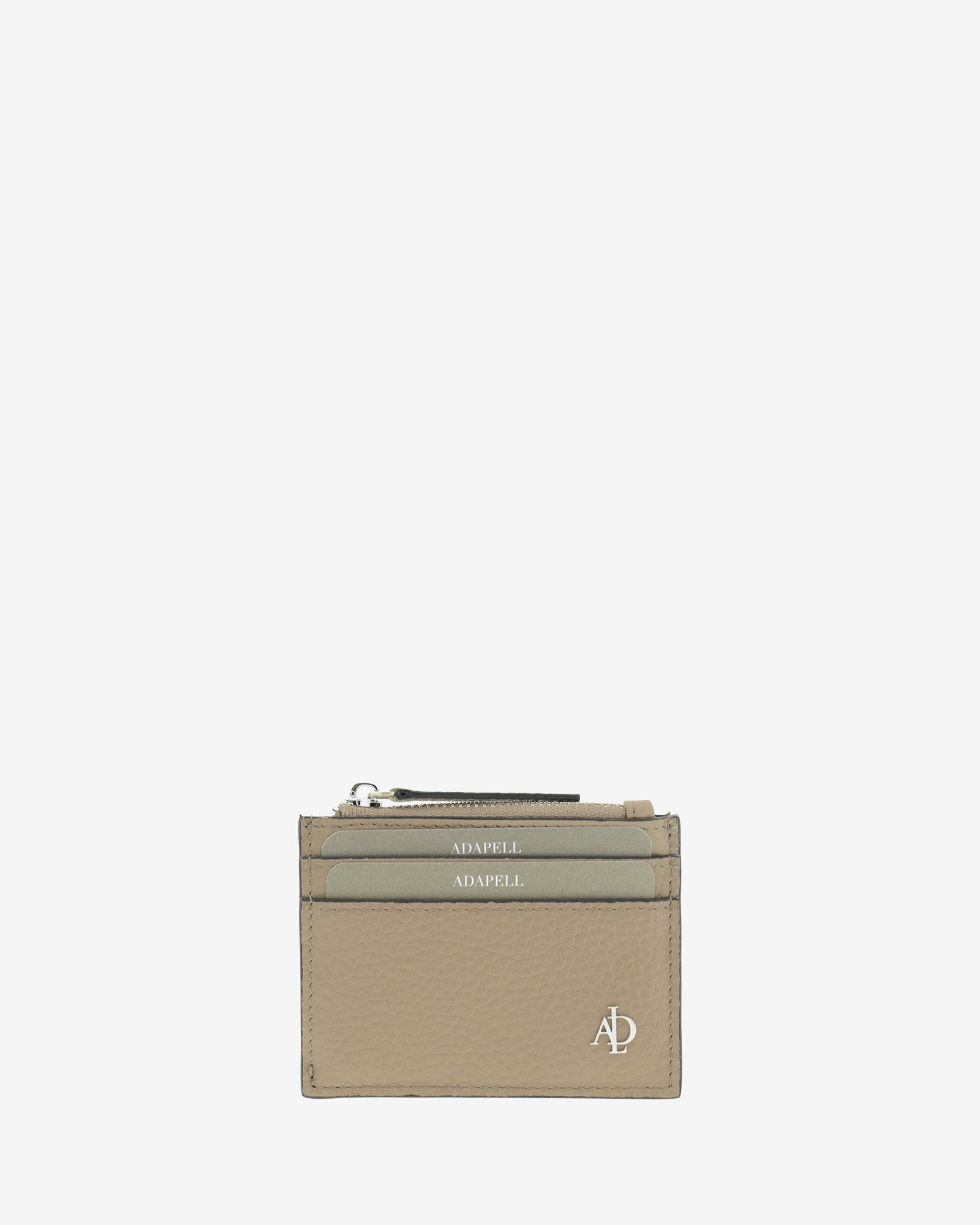 Adapell Nude portacarte pelle talpa con zip 4 carte RFID