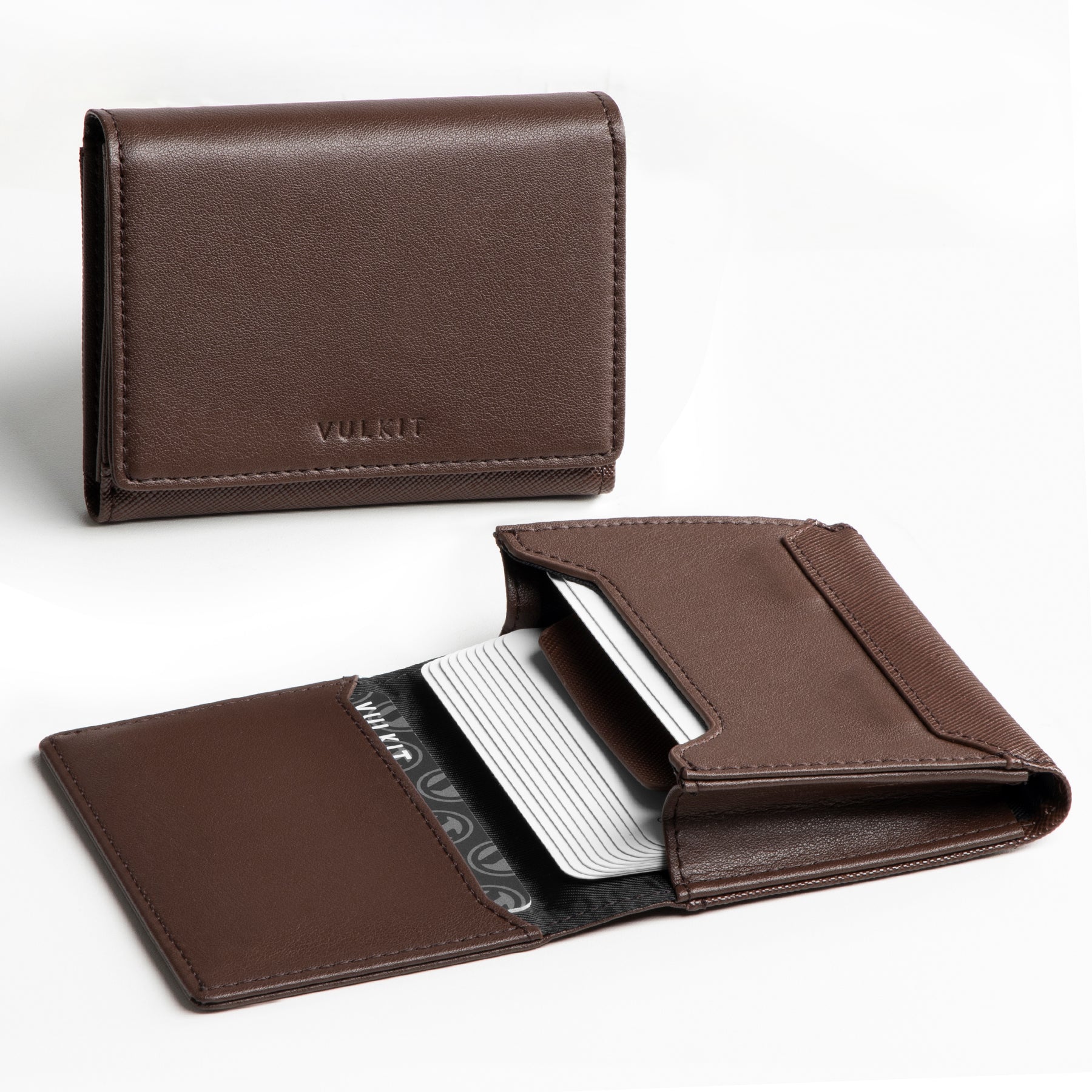 VULKIT Multifunctional VBC101 portabiglietti pelle nero RFID