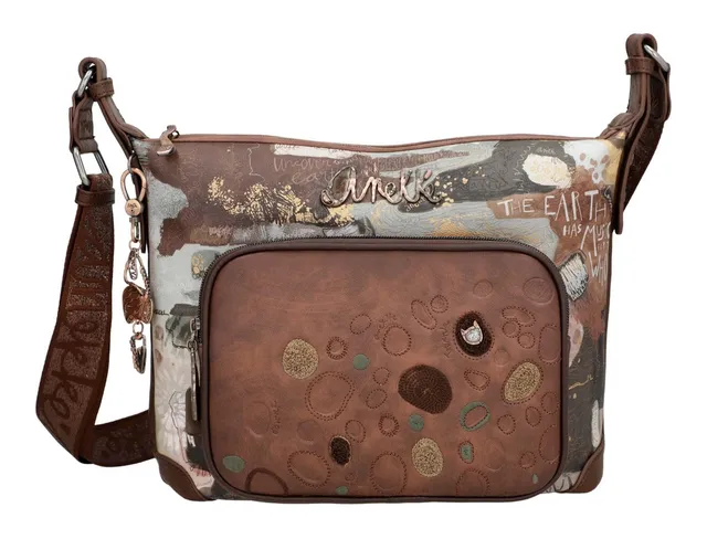 Anekke Outer borsa a tracolla grande ecopelle 27x24x10