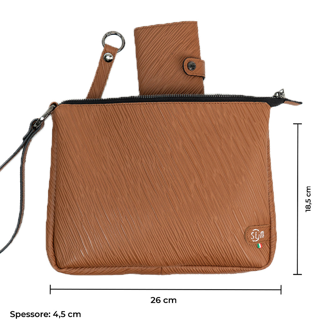 SLim Pochette Max Epi Marrone Pochette 25x19 cm