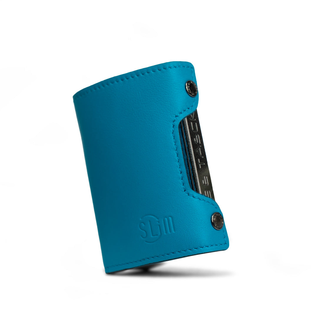 SLim Be Tasck Portafoglio Pelle Liscia Azzurro