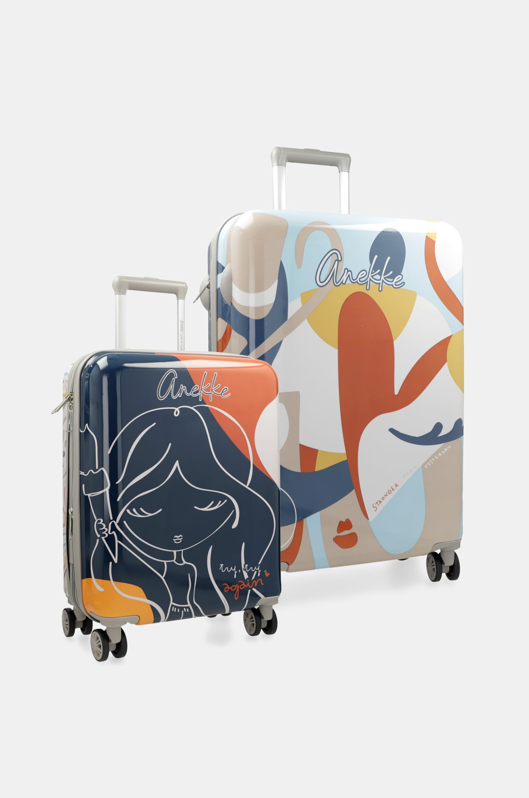 Anekke Eikon Set Valigie 2 Pezzi Stampa Viaggio