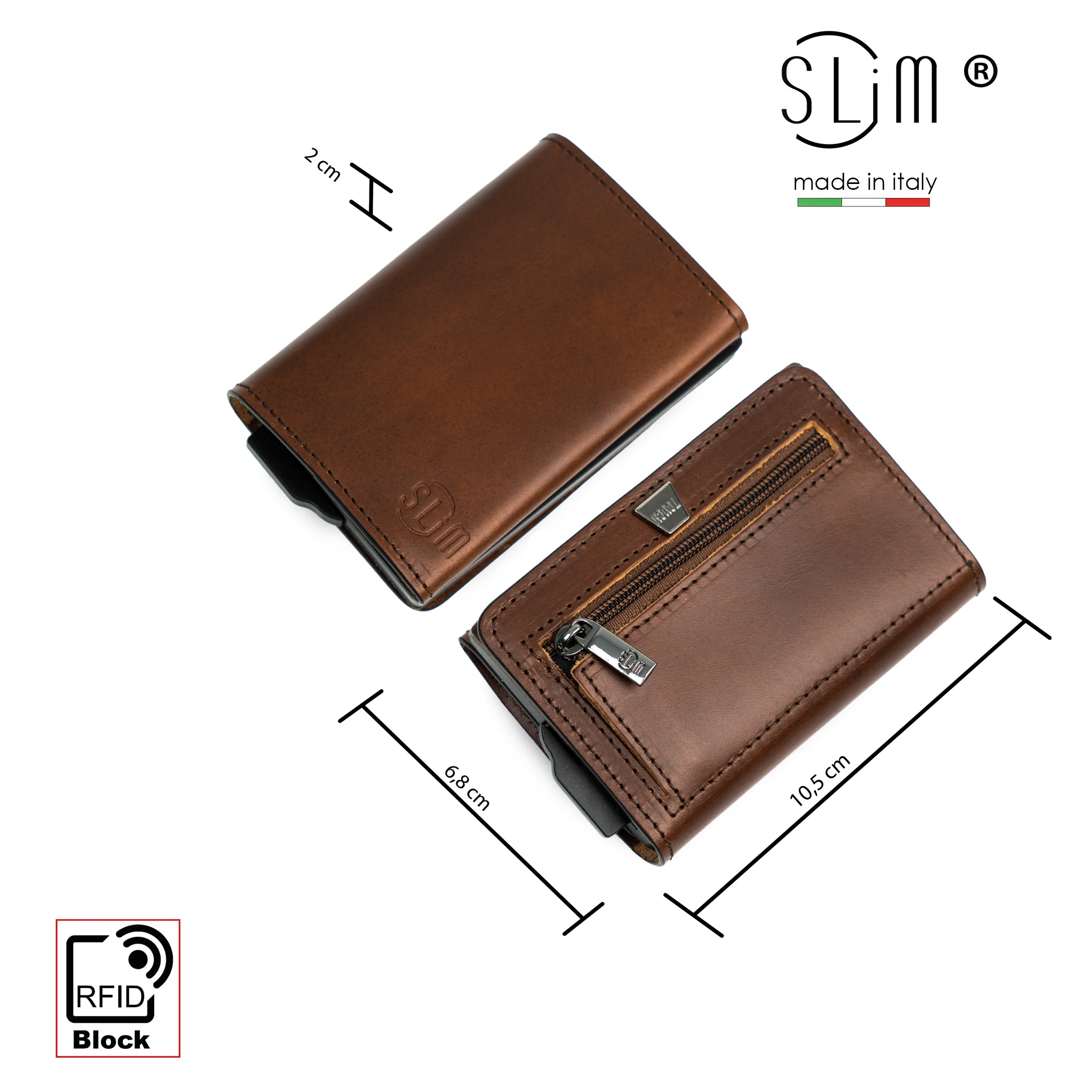 SLim Touch Portafoglio Crazy Horse Cerato RFID