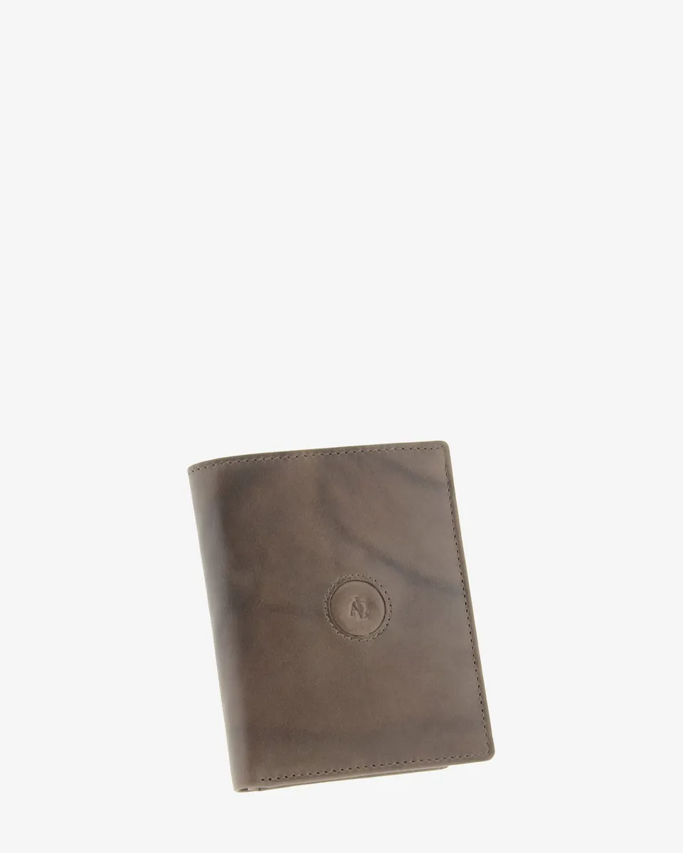 Adapell Root 1592 portafoglio pelle grigio RFID sottile