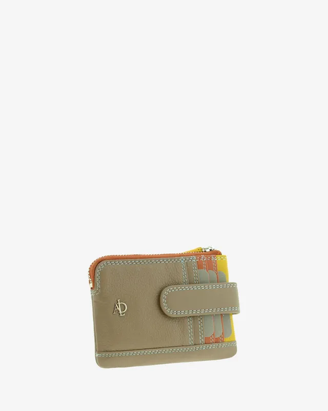 Adapell Asimetric 8036-C portamonete pelle topo doppia zip
