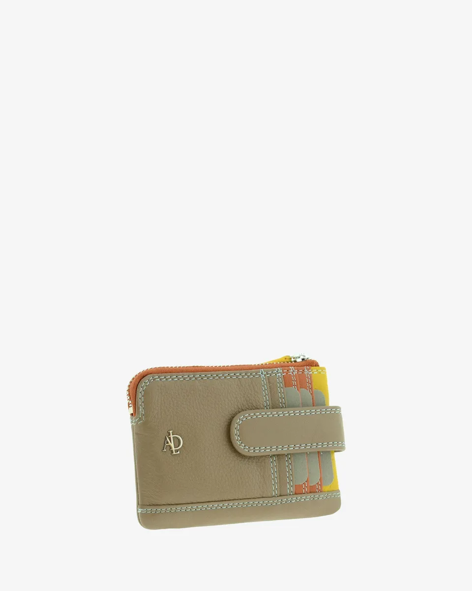 Adapell Asimetric 8036-C portamonete pelle topo doppia zip