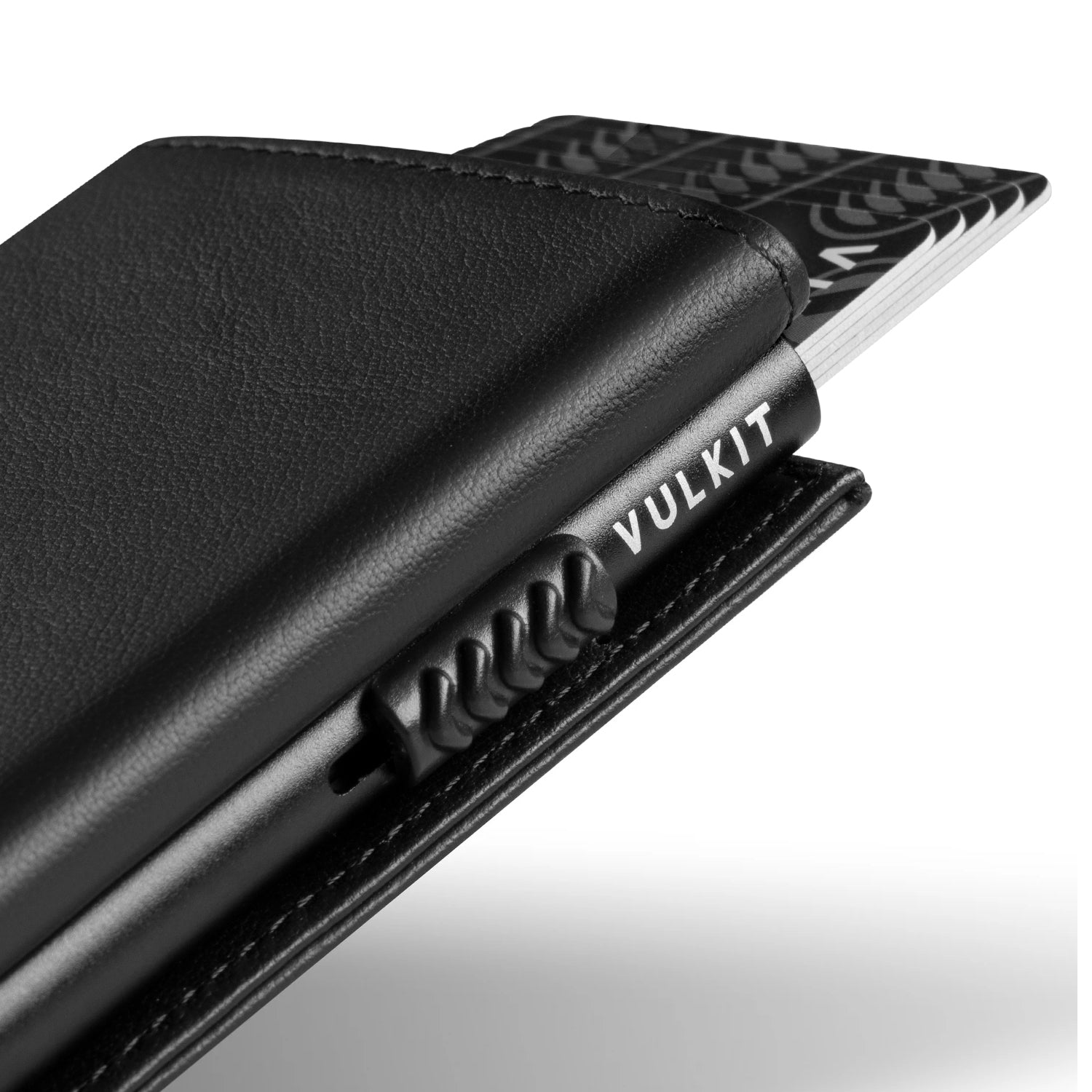 VULKIT Pop Up VC302P portafoglio pelle nero con cerniera
