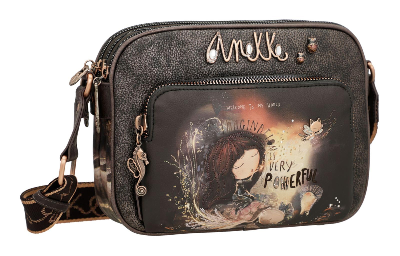 Anekke Dreamverse Borsa Tracolla 3 Scomparti 25x19 cm
