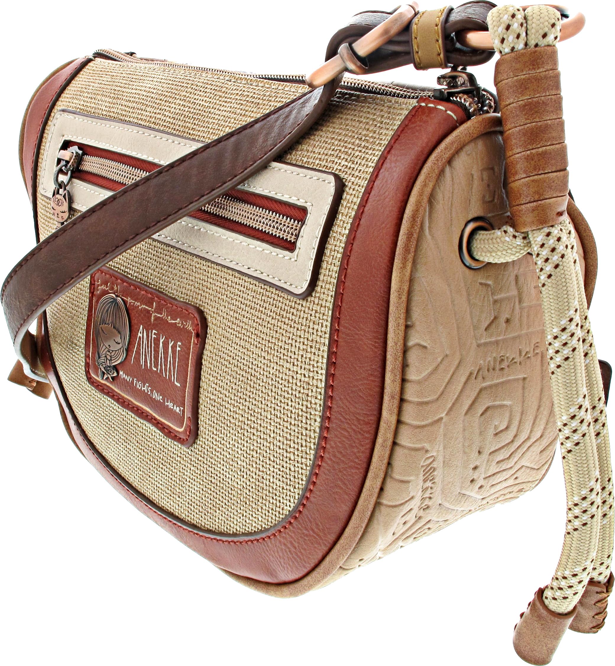 ANEKKE Menire tracolla ovale ecopelle multicolore 23x16x9